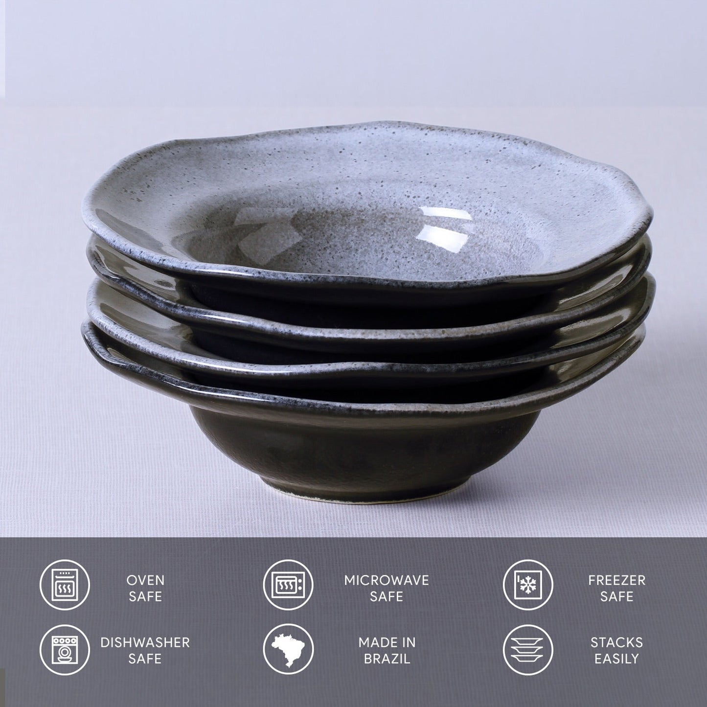 Dessert/Deep Rim Plate Set of 4