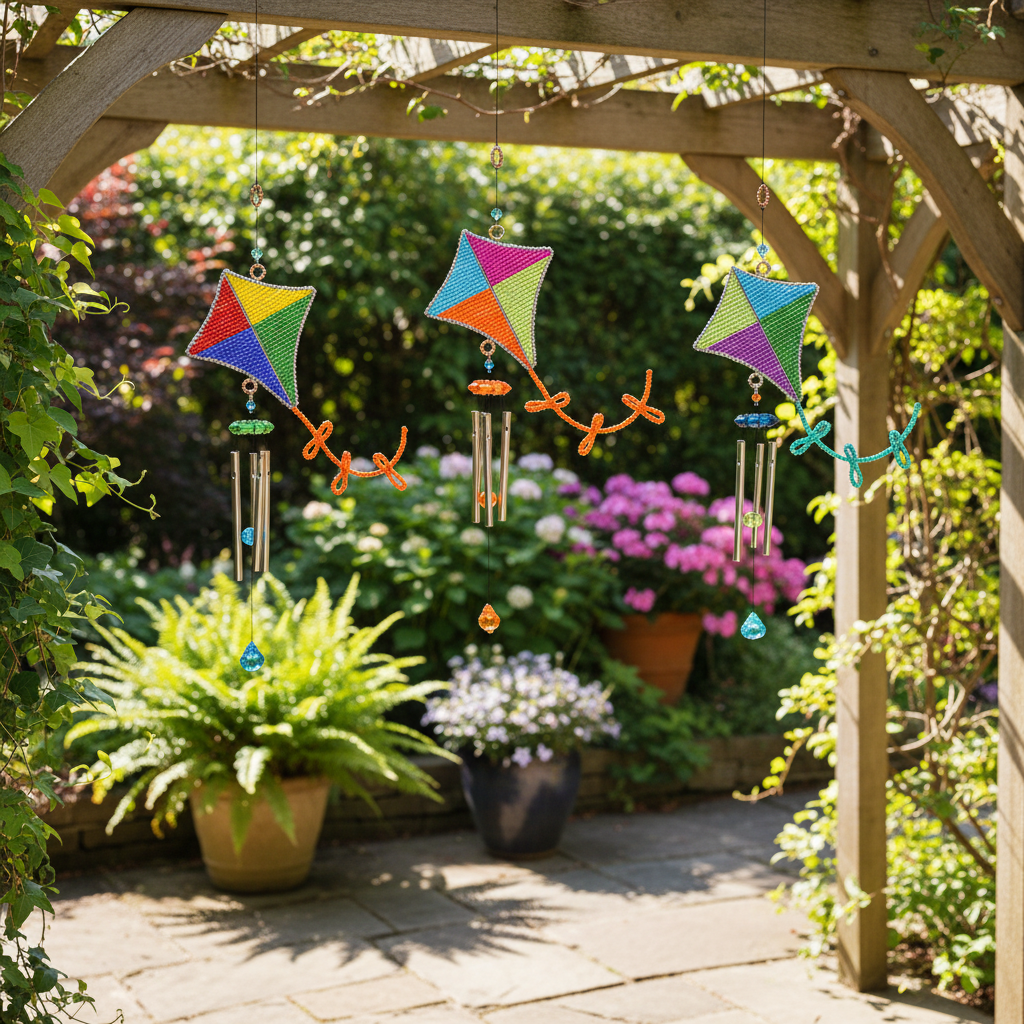Kite Wind Chime, Sm Asst  (Set of 3)