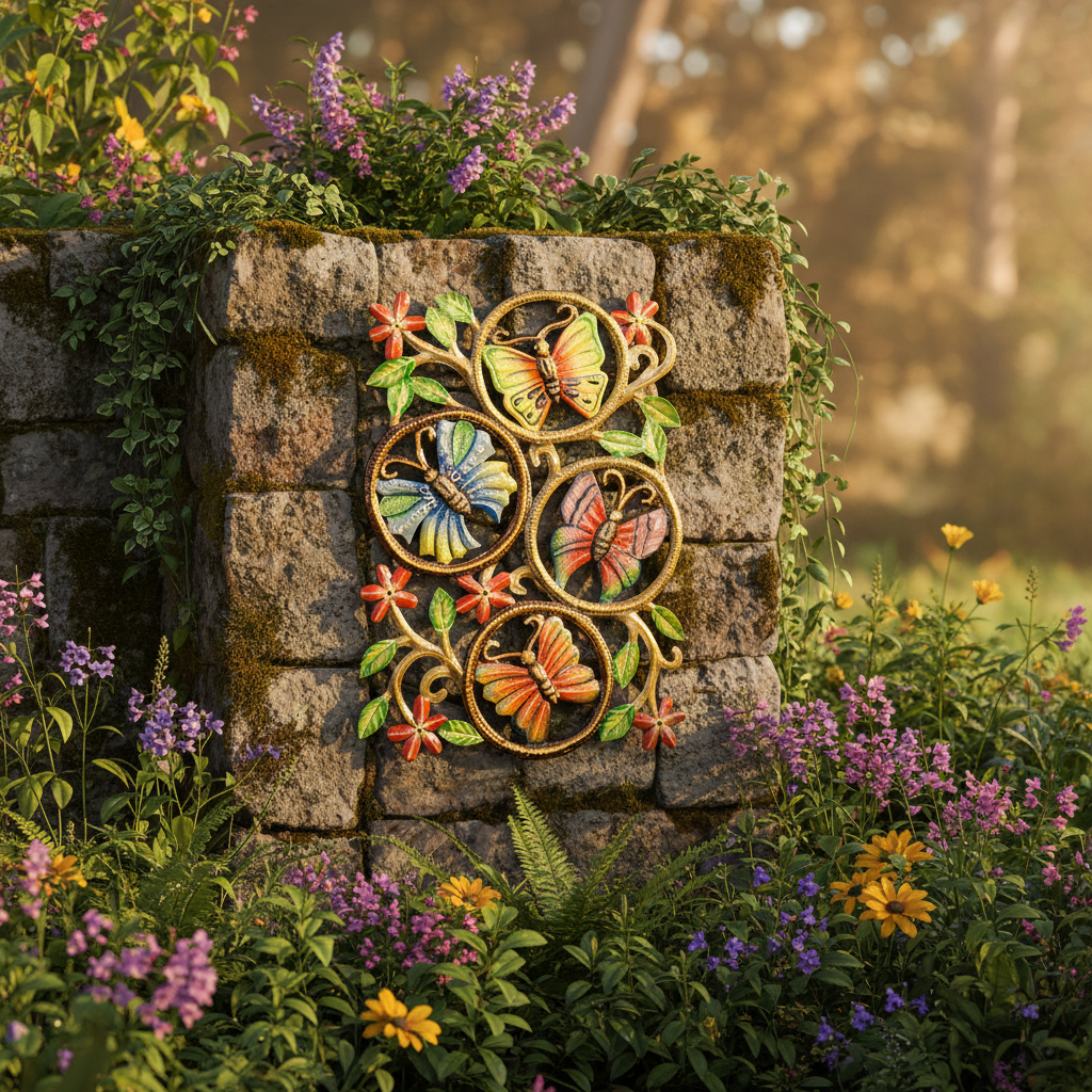 Painted Butterflies on the Wall