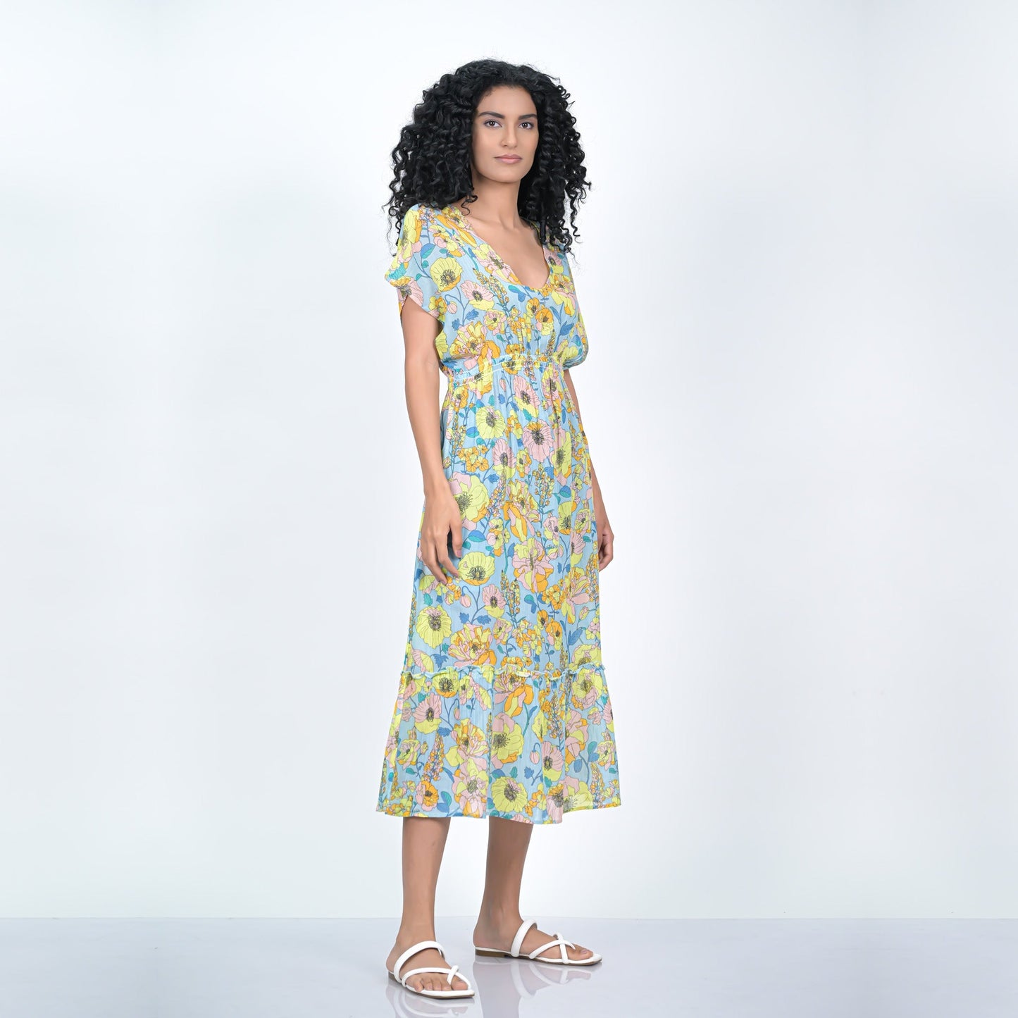 Sunrise Blossom Caftan - Blue