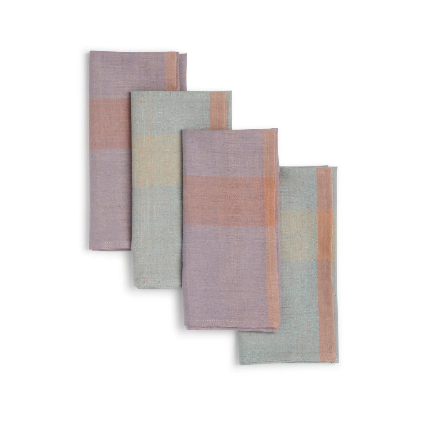 Handwoven Cotton Napkins, Set of 4 | 16" × 16" | Fair Trade | Harmonic