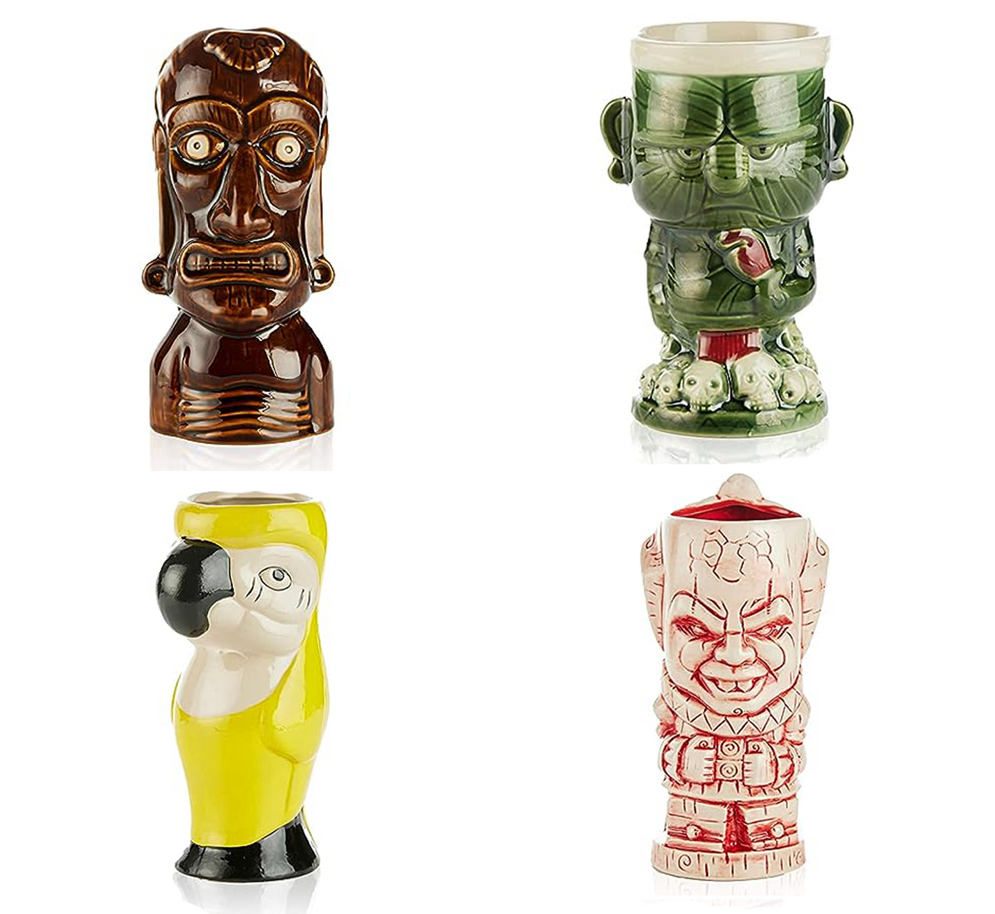 Ceramic Hawaiian Luau Tiki Mugs