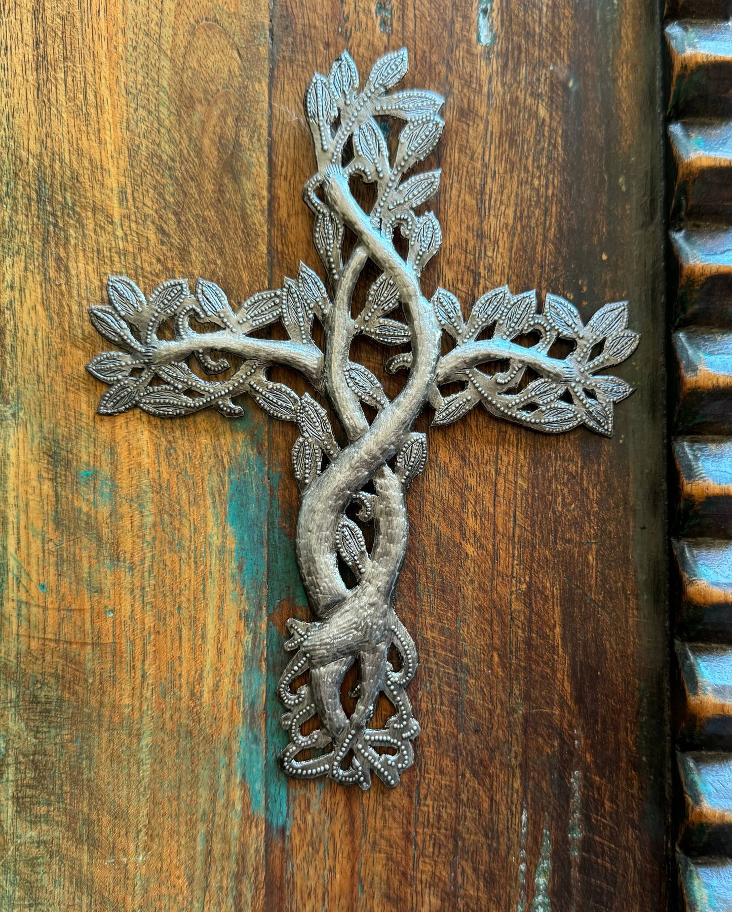 5.6" X 5.3" Wall Cross Religious Collection Gifts Handmade