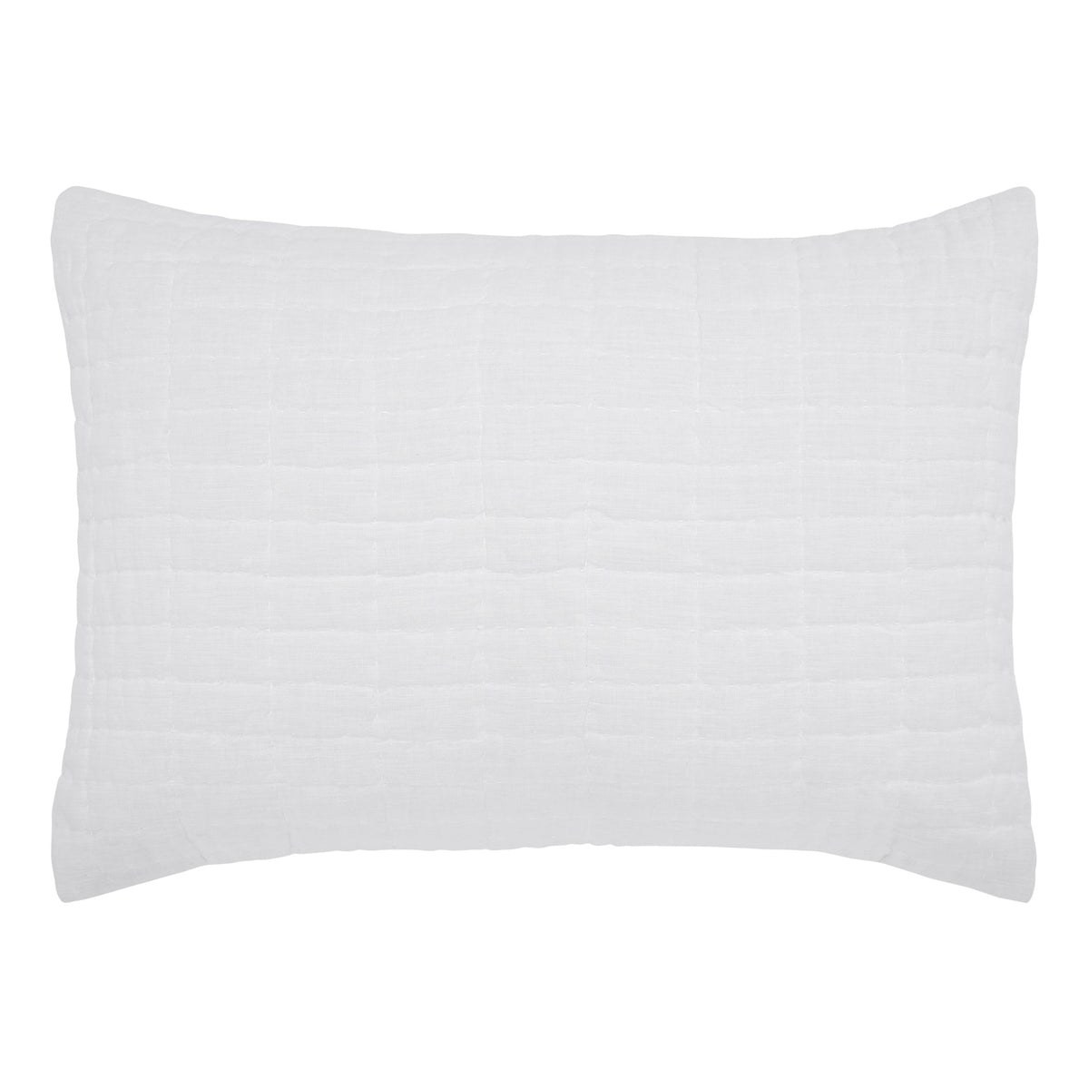 Logan Grid European Linen Quilt Sham