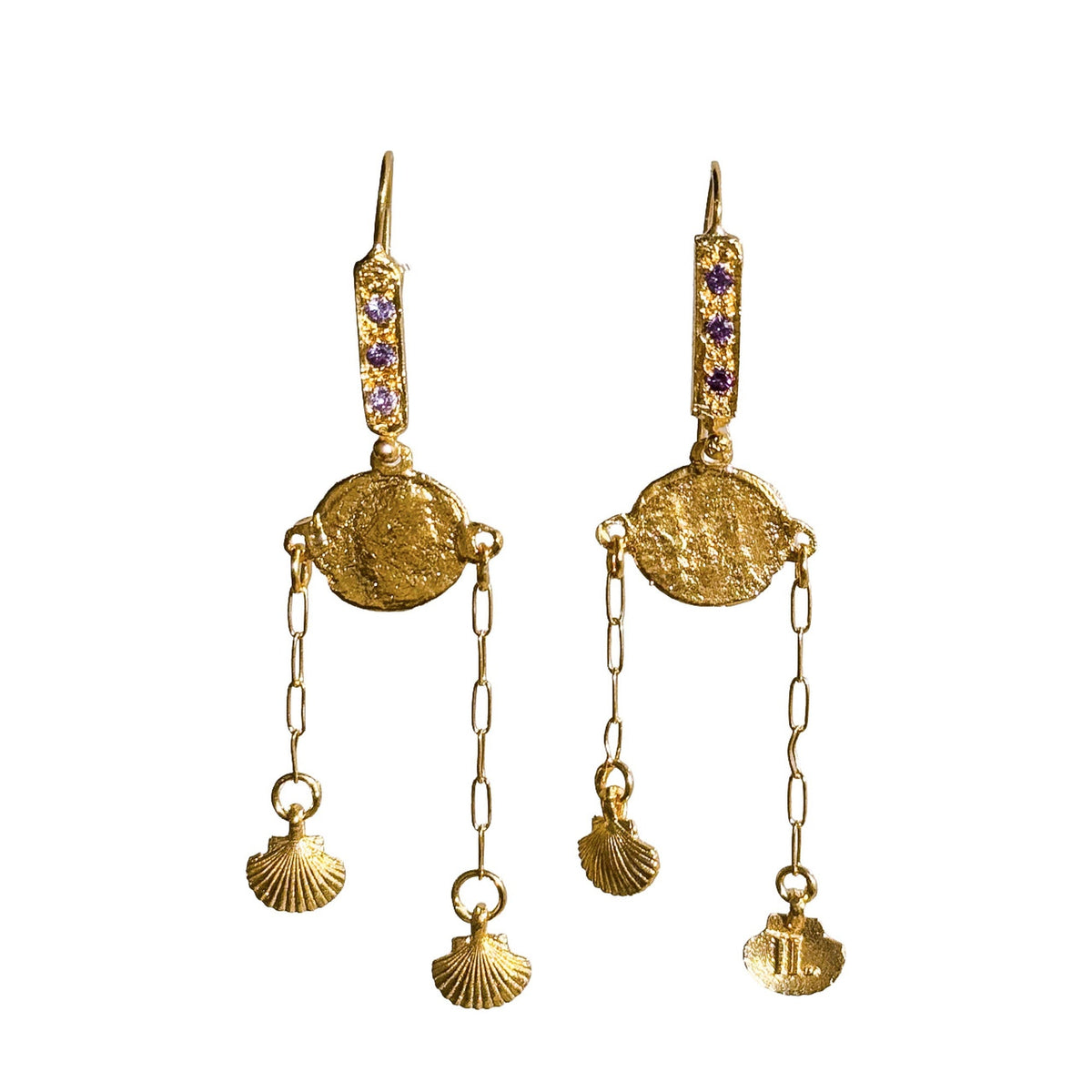 Near Miss Amethyst Earrings