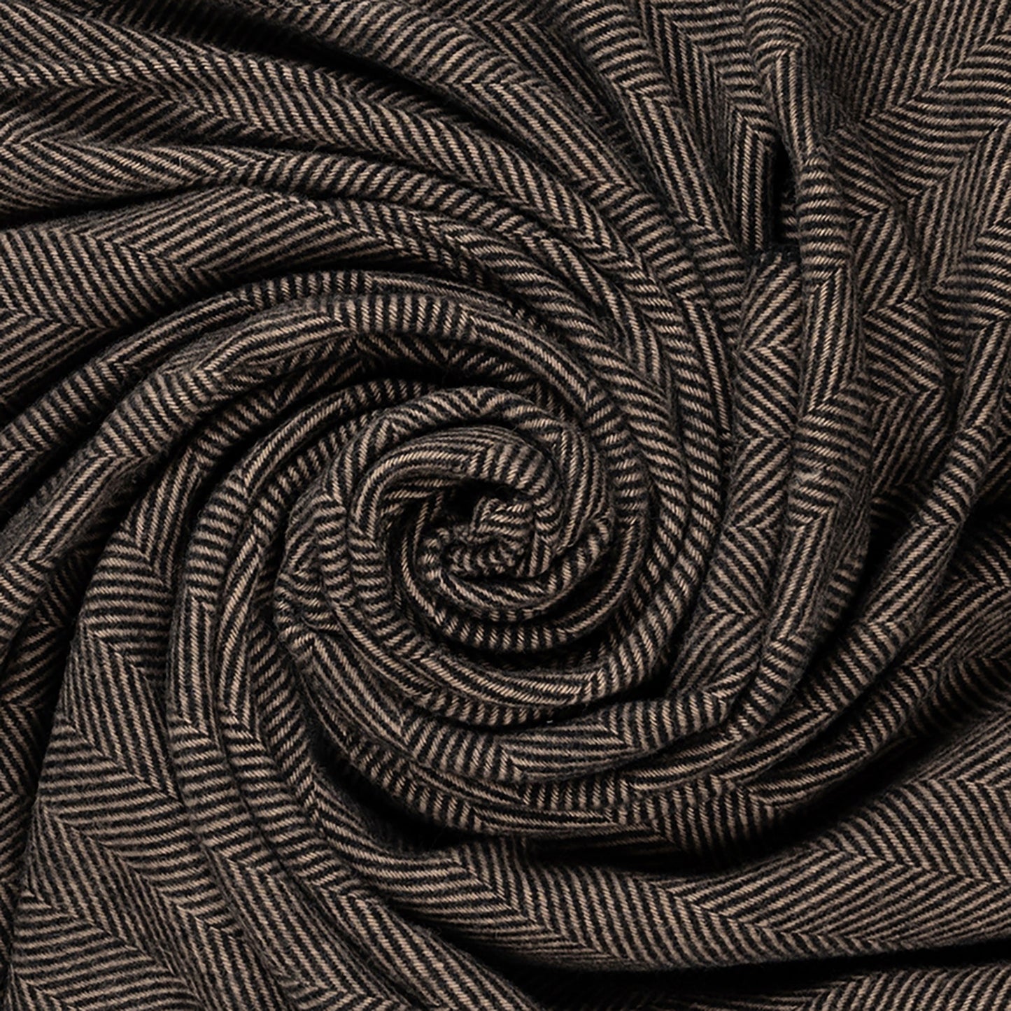 Highland Tweeds BIG Throw ~ Black Herringbone
