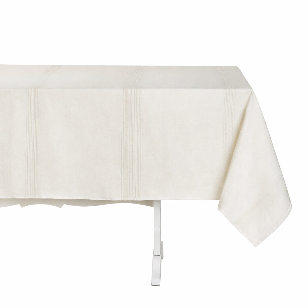 Handwoven Cotton Tablecloth | Raised Weave | Fair Trade | ECOLOOM