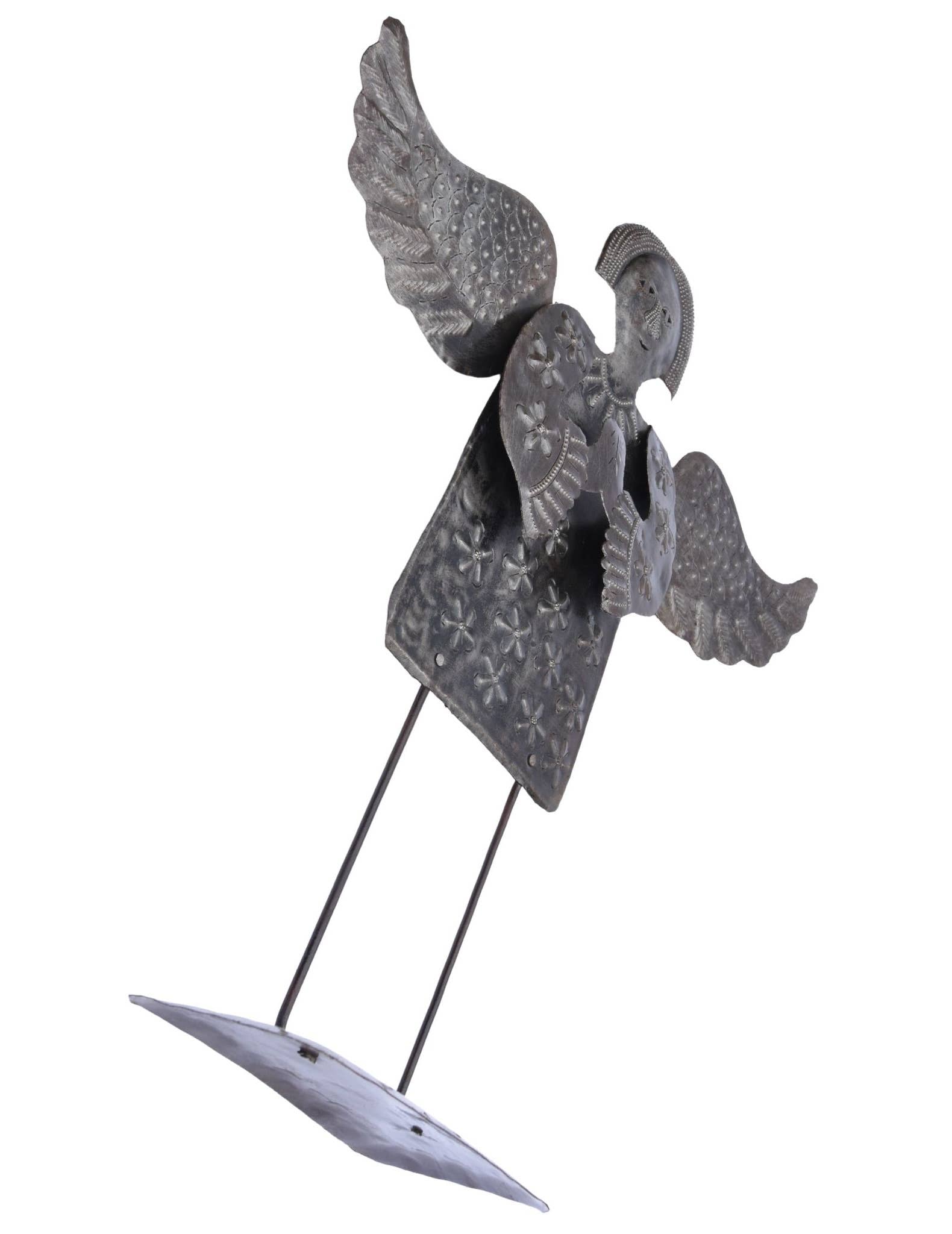 10 Primitive Standing Metal Angels – Handmade Holiday Decor