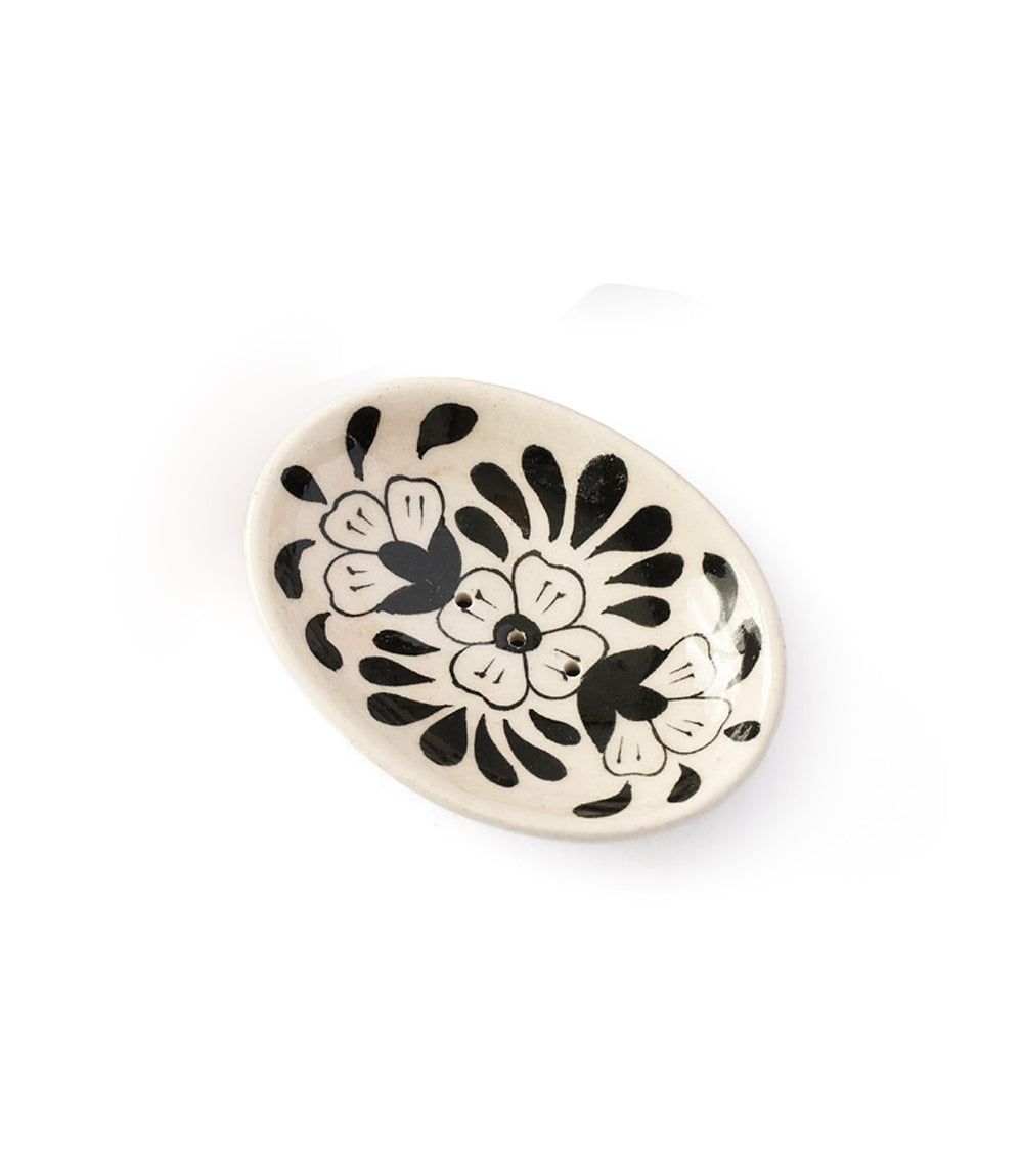 Lalita Trinket Dish Soap Dish - Hand Painted Ceramic