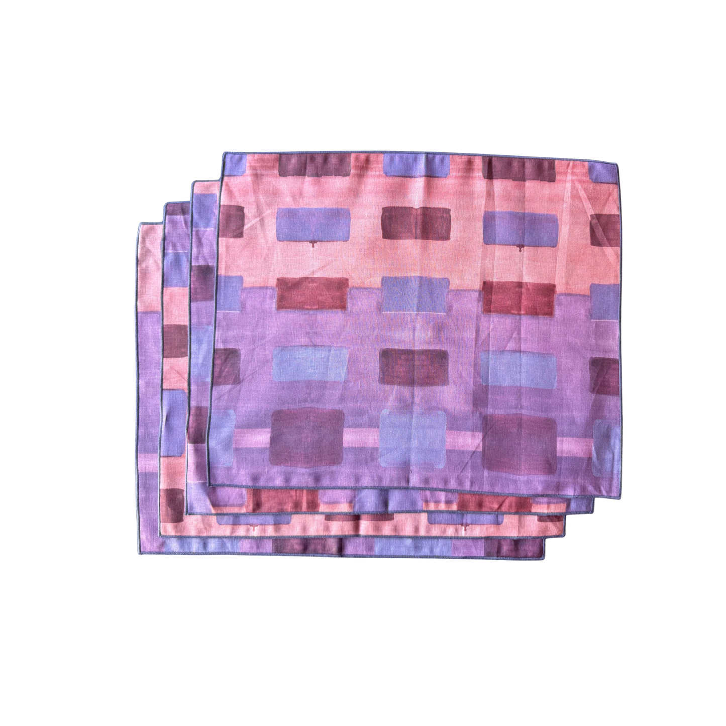 Pink Tapestry Linen Placemat Set of 4 | 15x18 | Goldie Home