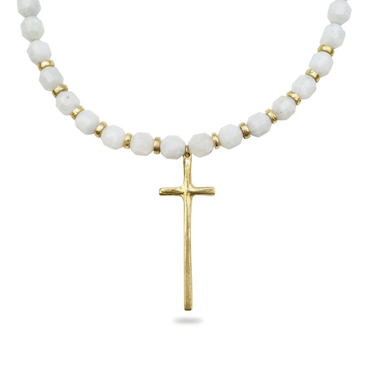 Heavenly Bronze Cross Necklace