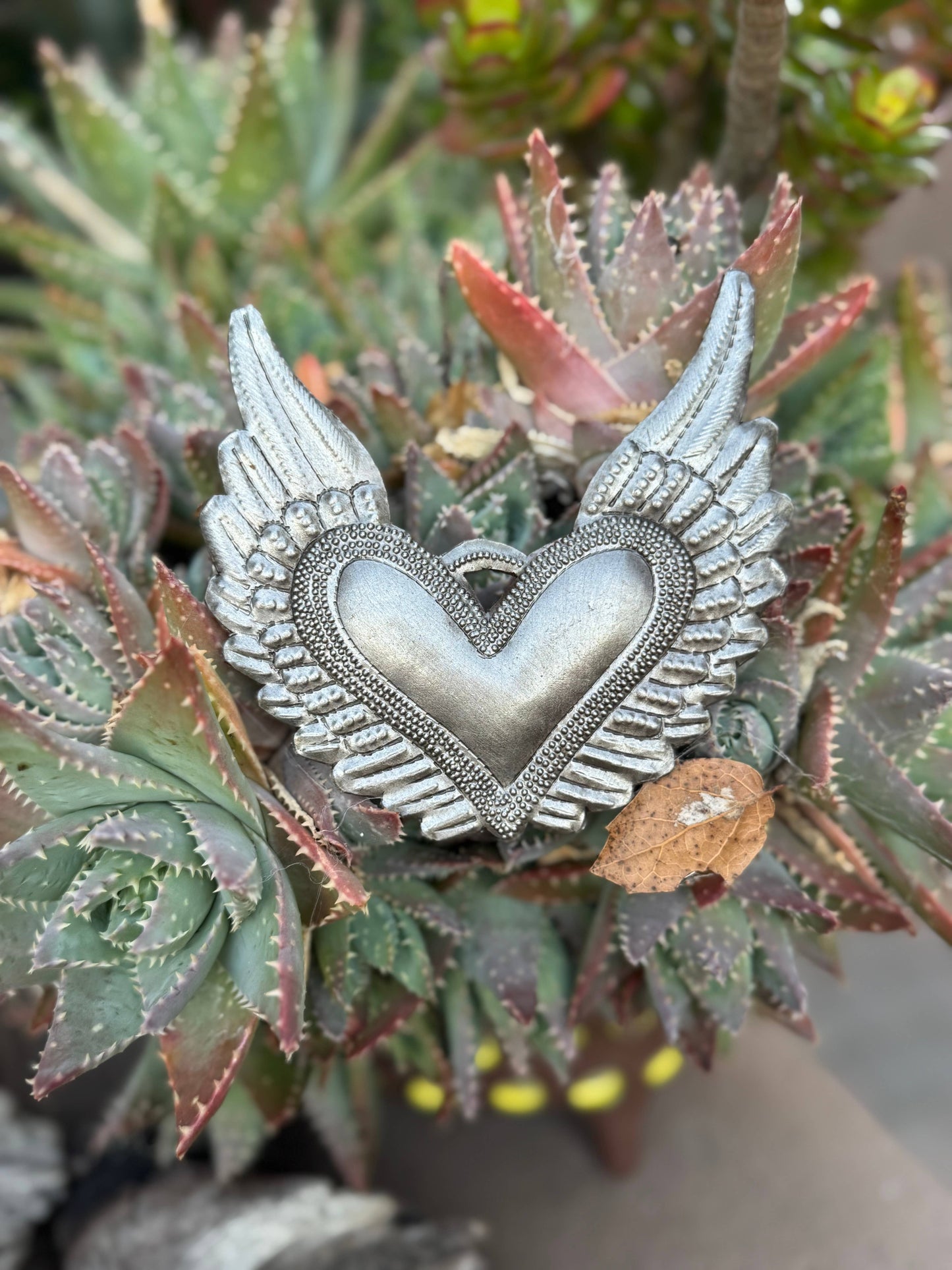 Handmade Haitian Heart with Wings – Fair Trade Metal Art