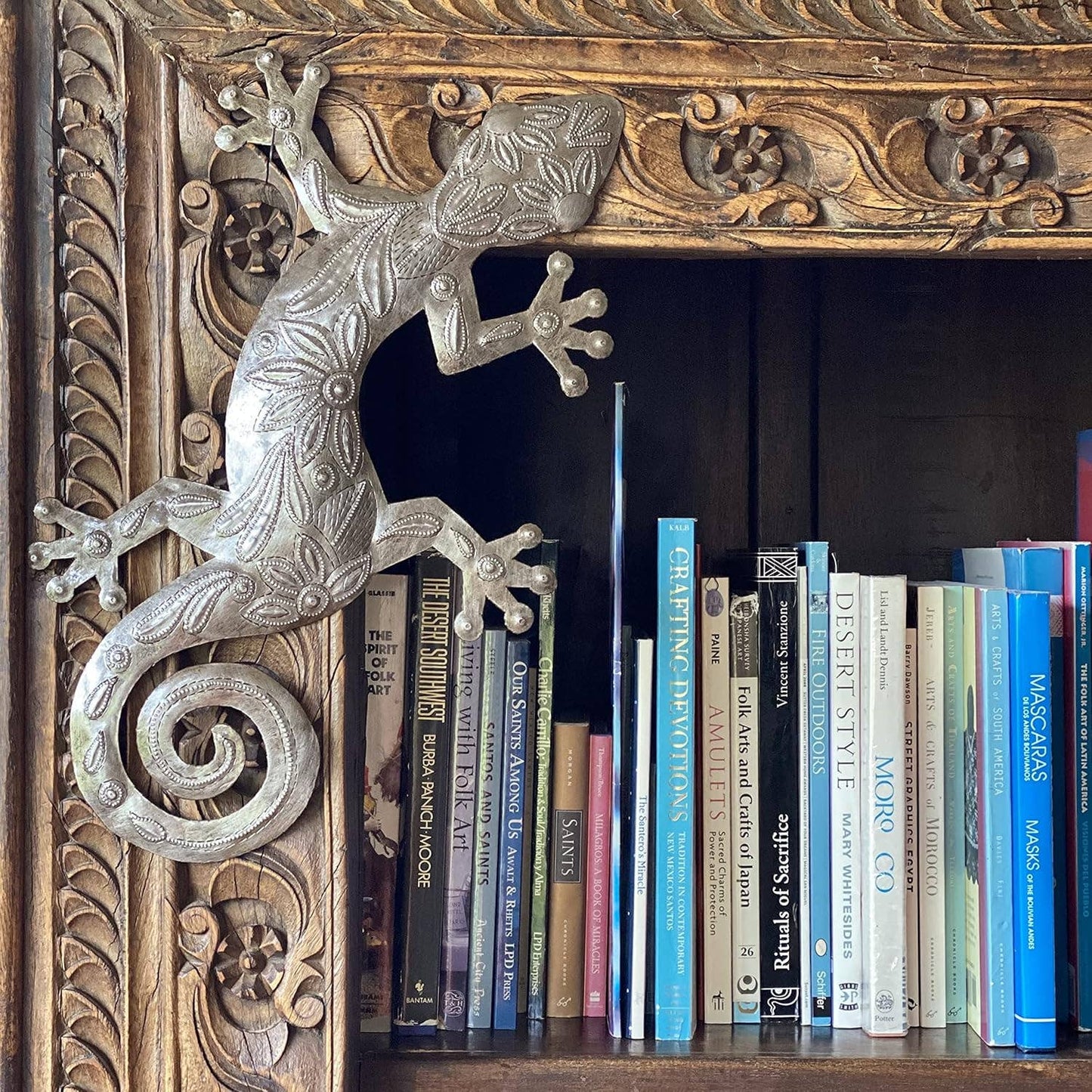 Geckos, Handmade From Recycled Steel Drum Barrels 17.5" x 9"