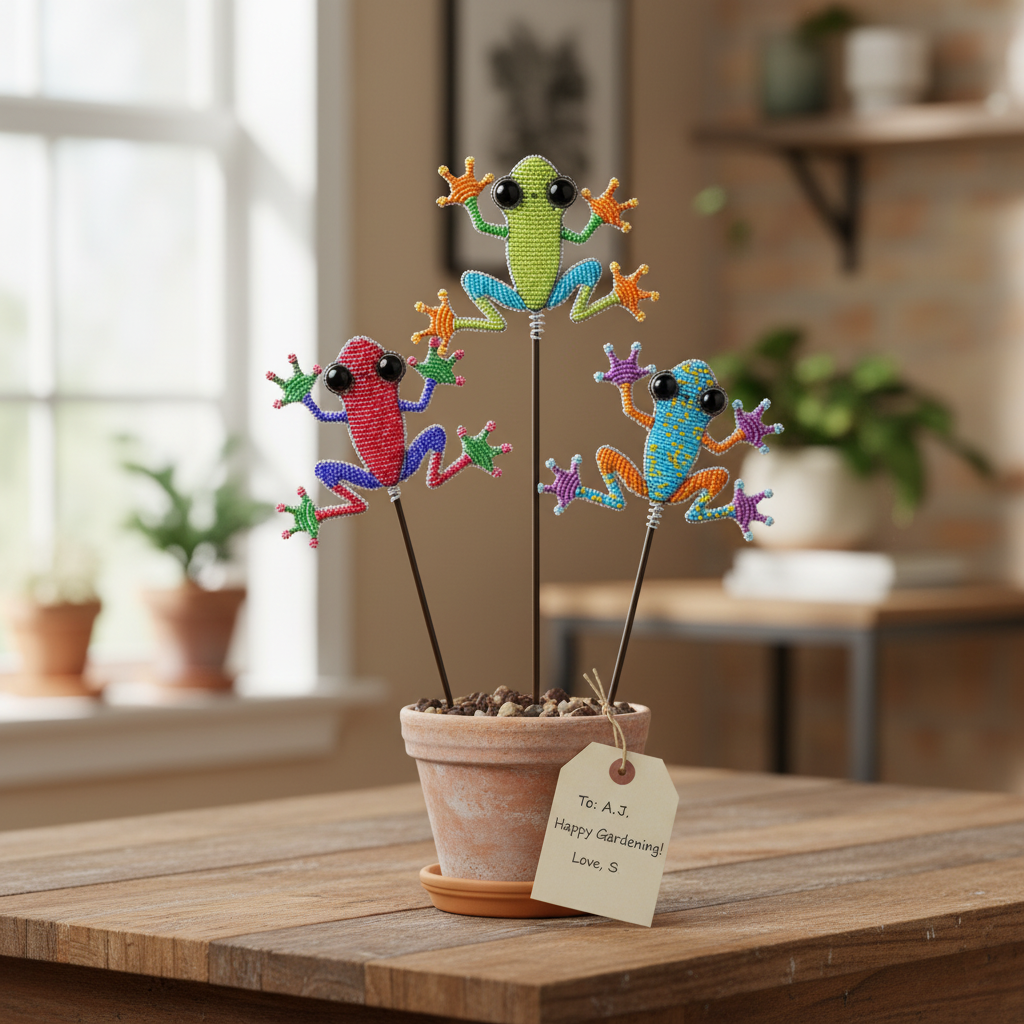 Frog Garden Stake, Asst (Set of 3)