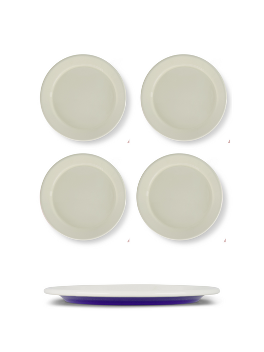 S/4 Enamel Dinner Plate  - Two Tone
