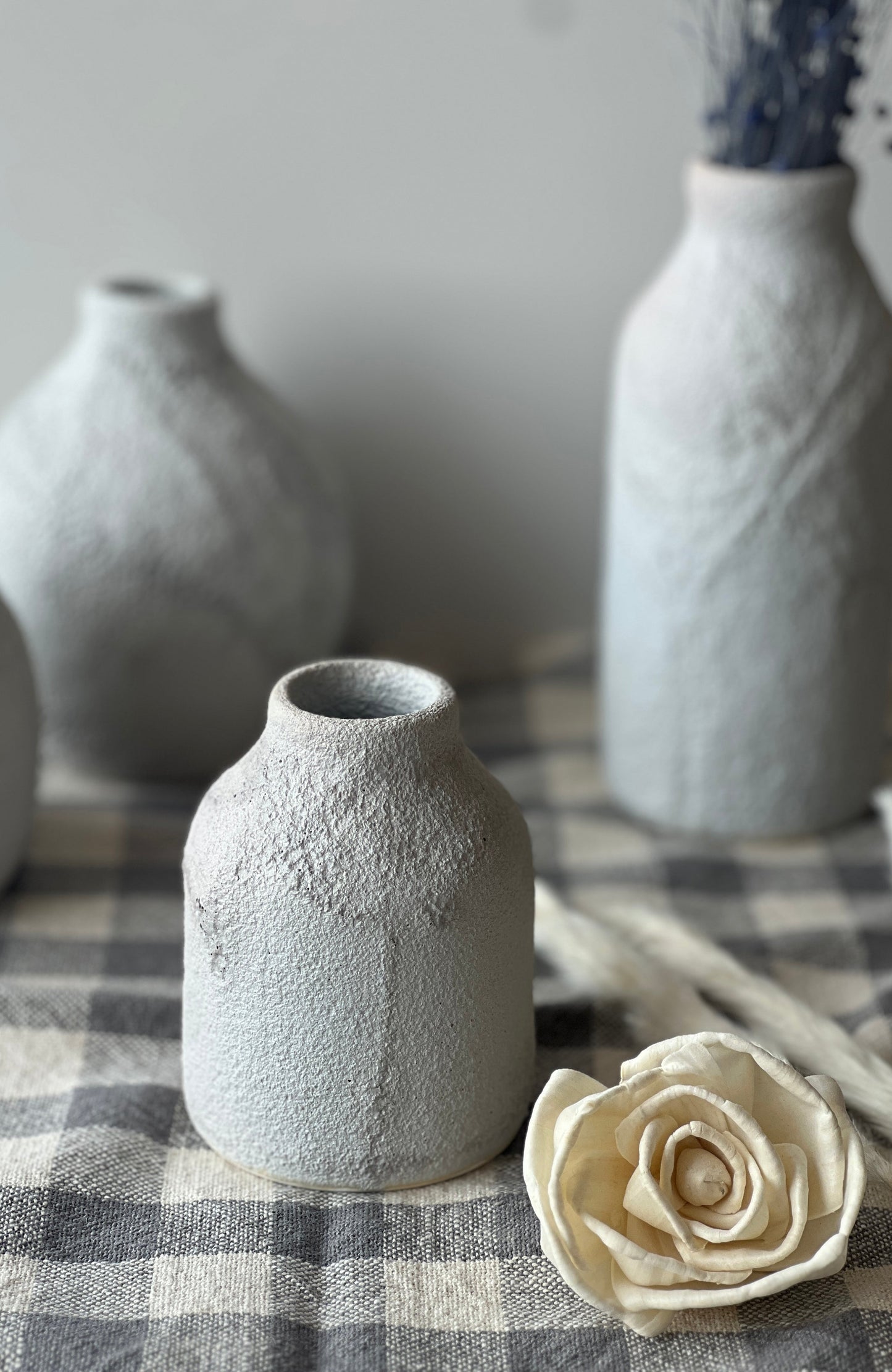 Gray Crater Vases
