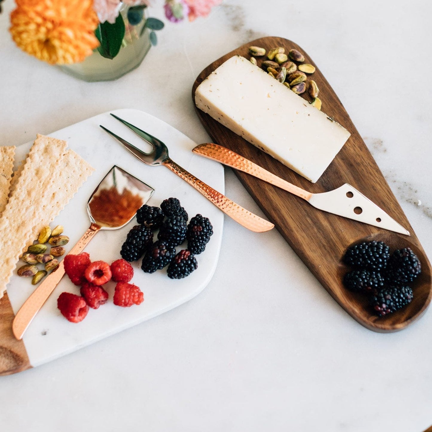 Hammered Handle Cheese Servers