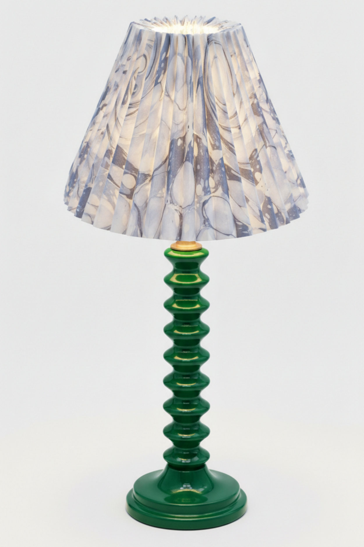 10" Pleated Empire Lampshade —  Hand-Marbled
