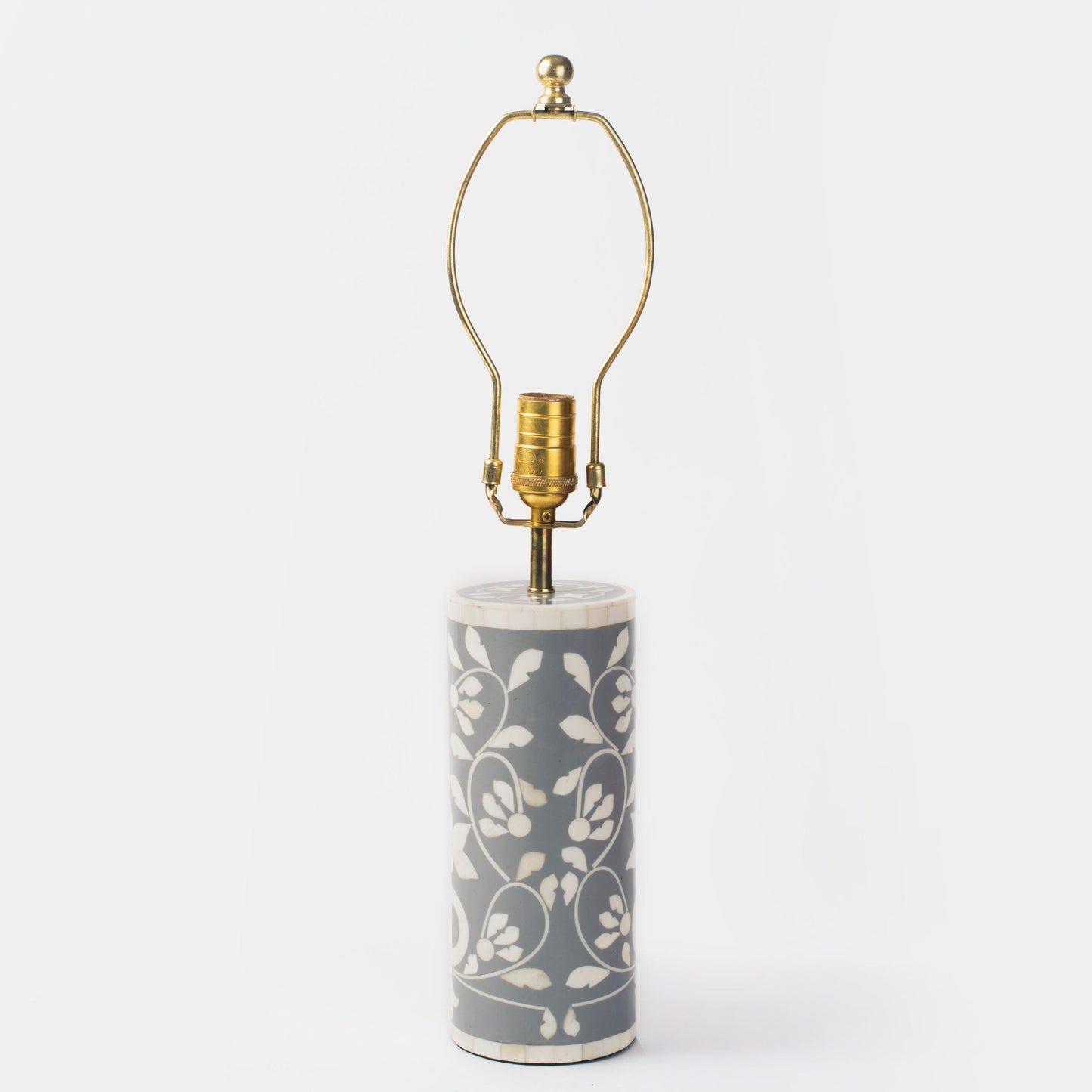 Floral Vines Bone Inlay Table Lamp Base