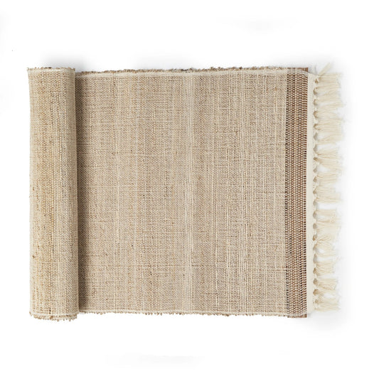 Handwoven Banana Fiber Table Runner | 72″ × 13″ | Fair Trade | TABLE CLASSICS
