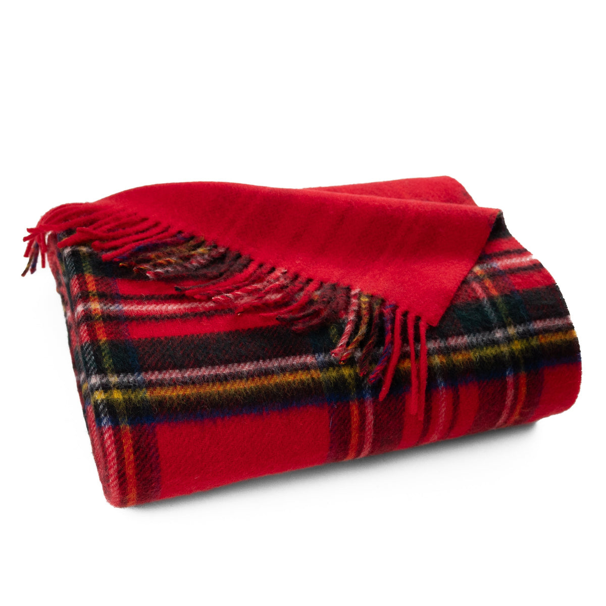 Prince of Scots Double Merino Reversible Throw (Royal Stewart)
