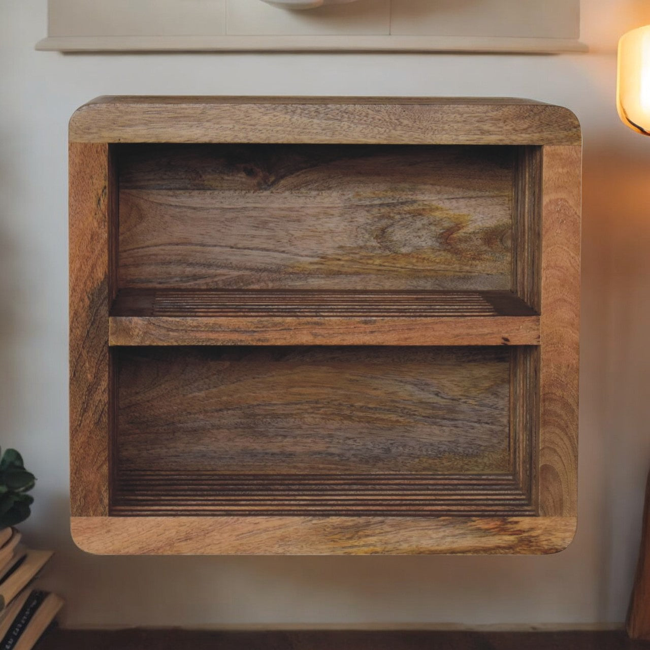 Solid Wood Soba Wall Mounted Bedside Table