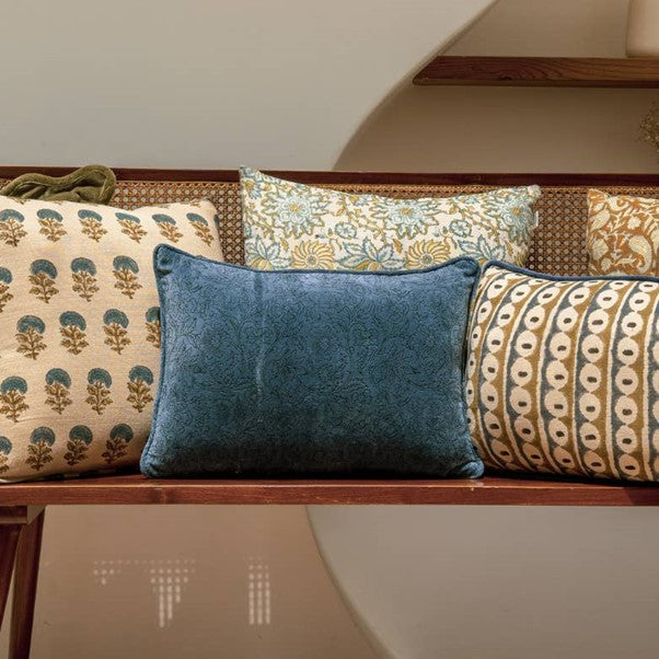 Moontide Velvet Pillow Cover – Blue 14x20