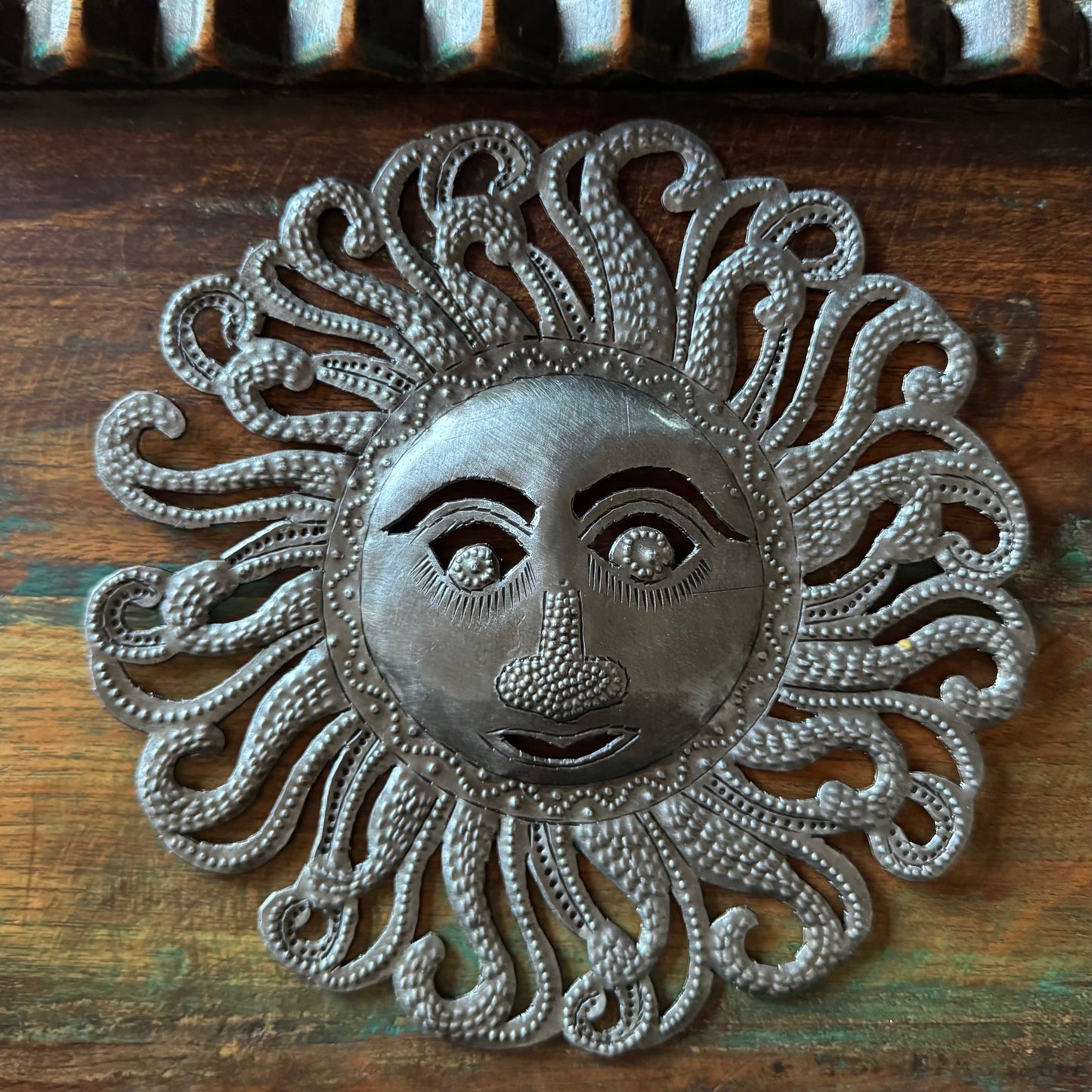 Haitian Metal Sun Wall Art – Happy Face | Fair Trade