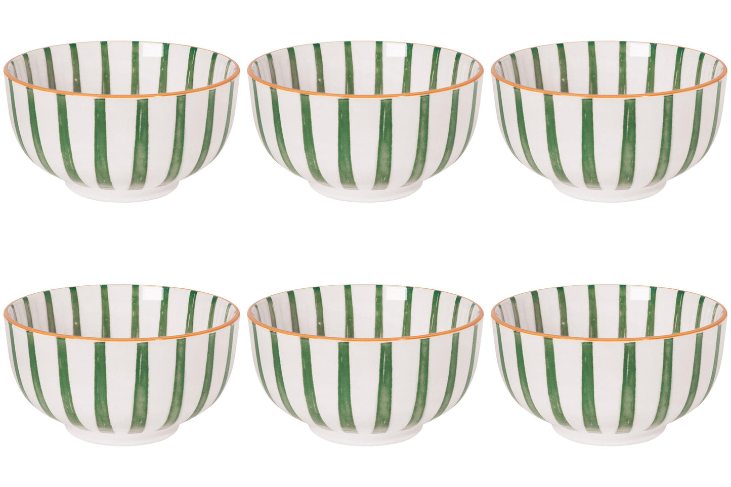 set of 6 Bowl Stamped 4.5" CitrusBurst