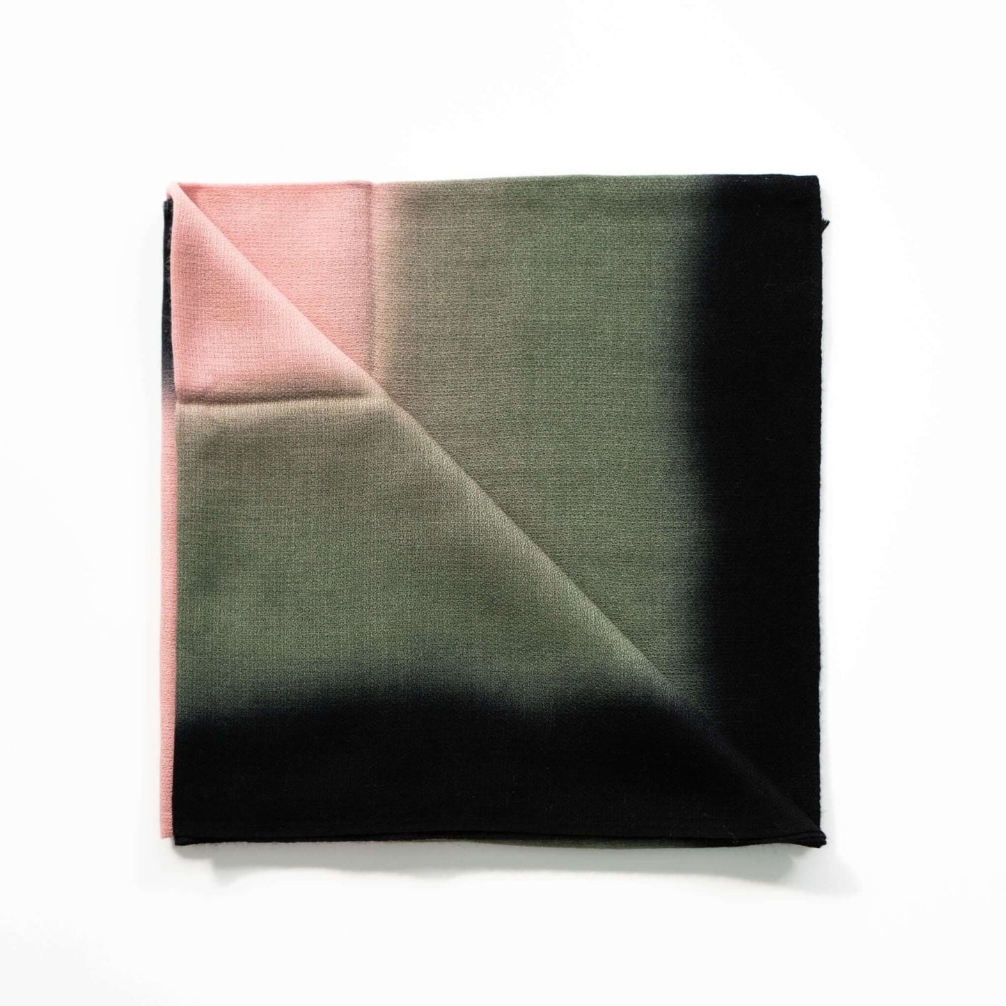 Iris Courtyard Green Purple Hand Woven Cashmere Merino Scarf