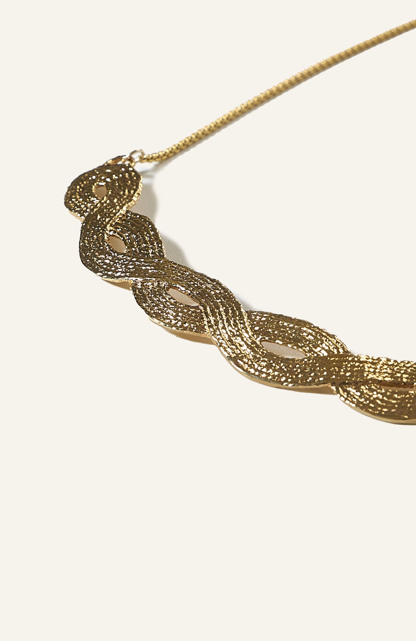 Braid Pendant - 14K Gold Plate