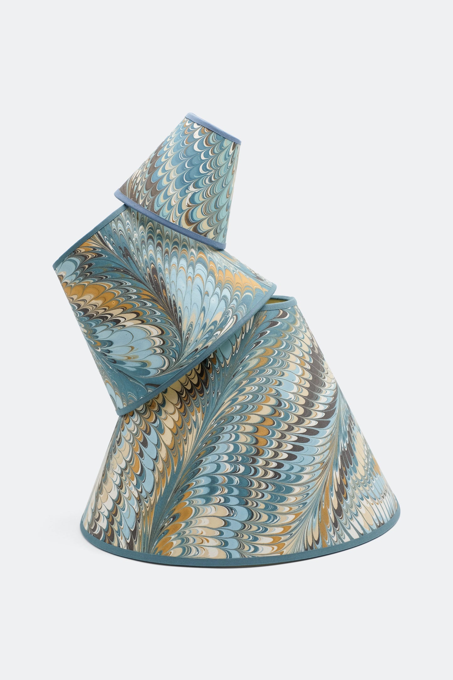 16" Empire Lampshade —  Hand-Marbled