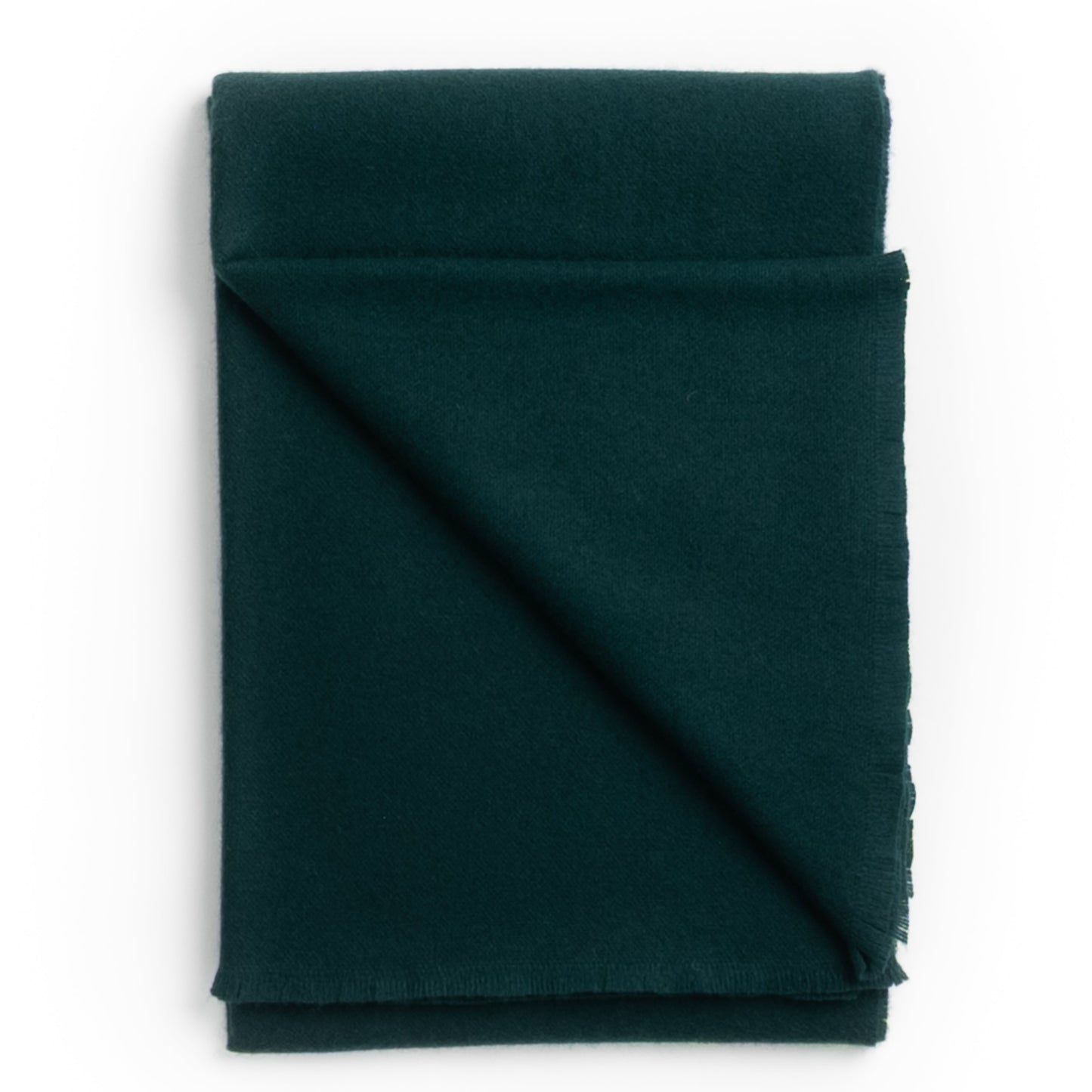 Luxury Cashmere Throw - Forest Green