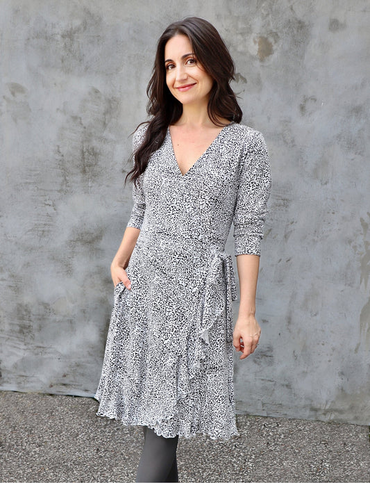 Fierce Flounce Organic Wrap Dress