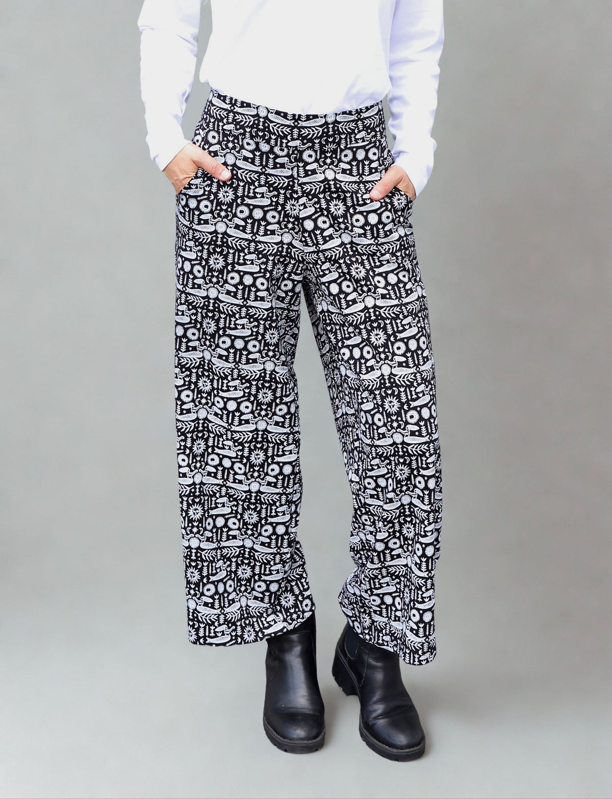 Folklore Organic Wide Leg Crop Pants