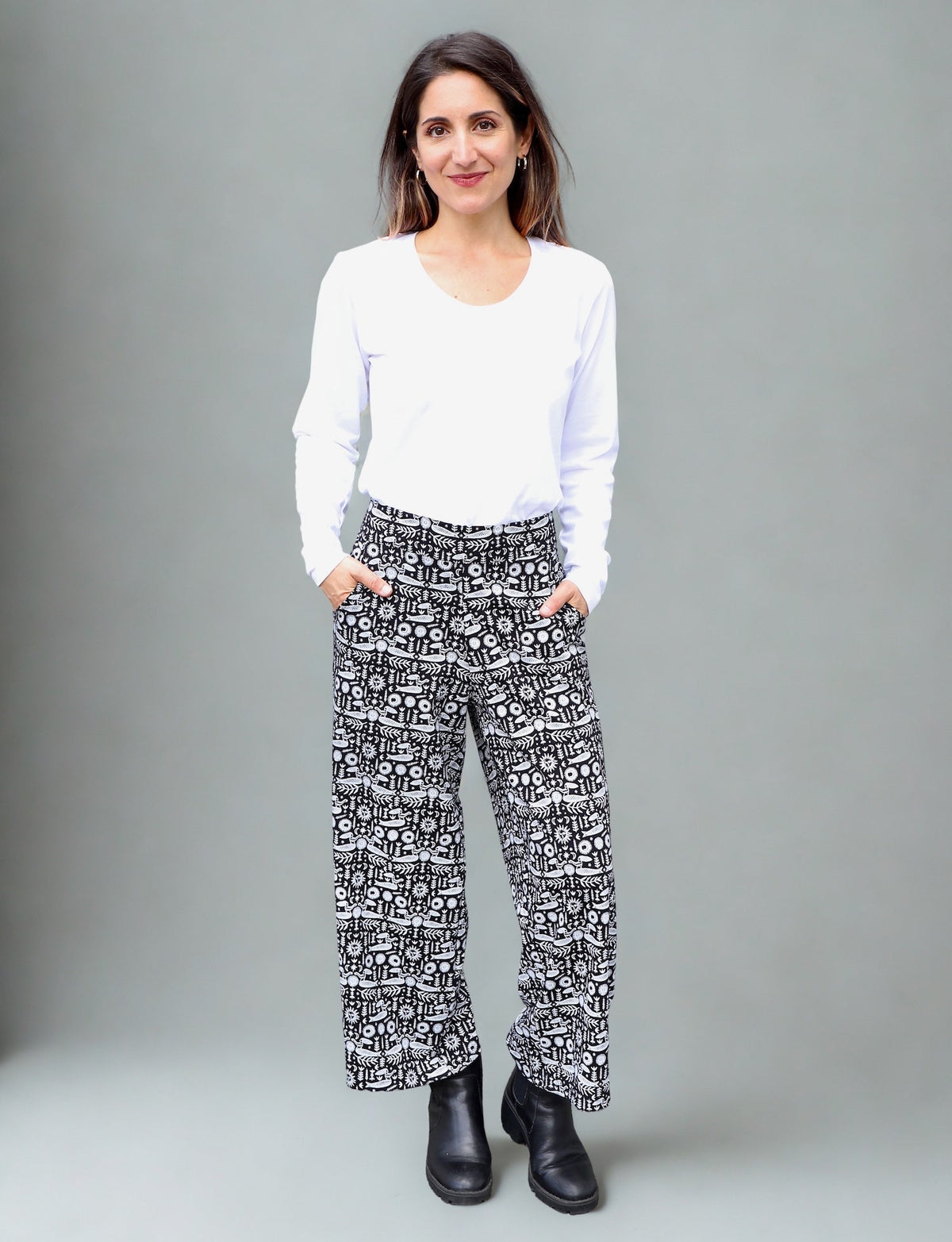 Folklore Organic Wide Leg Crop Pants