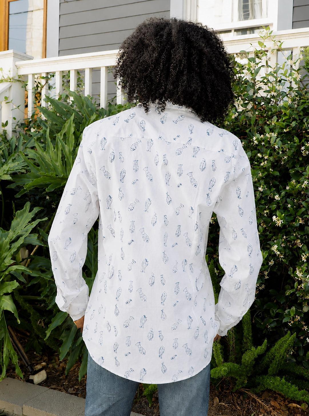 Fresh Catch Organic Cotton Men's Button Down Shirt