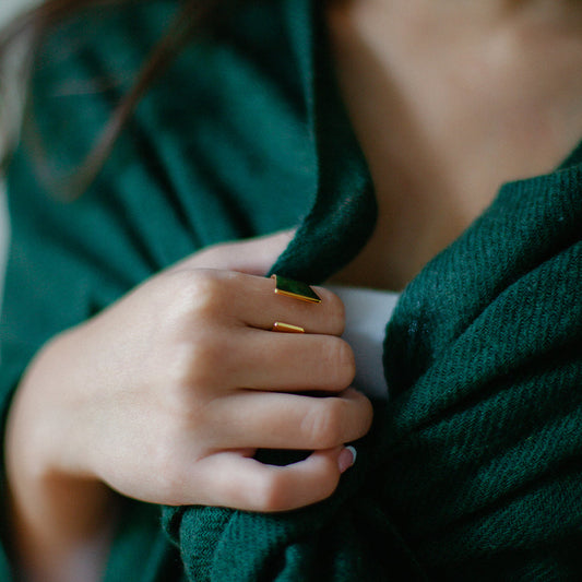Open Angular Bombshell Ring