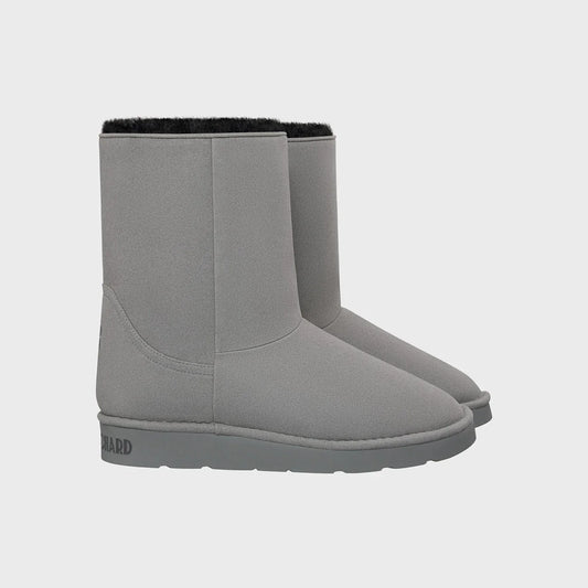 Grey vegan mid-calf boots – ethical and cozy design