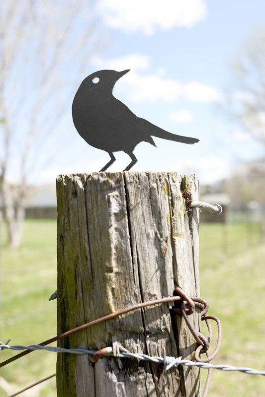 Metal Bird Statue - Sparrow Decor