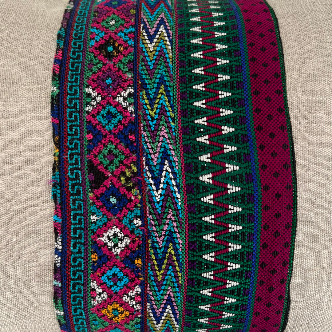 Huipil & Hemp Throw Pillow Cover
