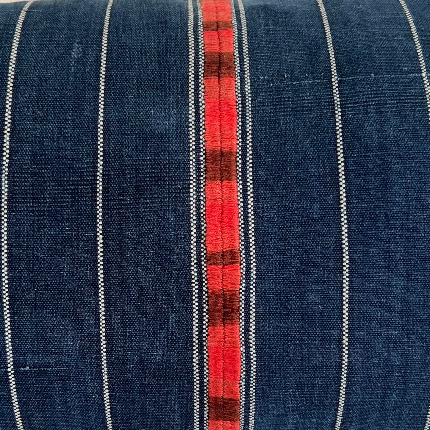 Indigo Corte & Hemp Long Lumbar Pillow