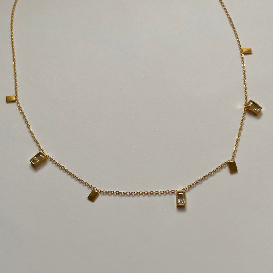 Satellite Necklace - Rectangle Stones