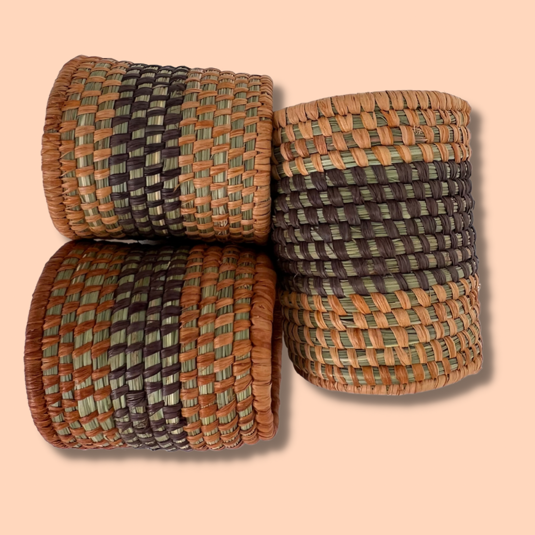 Handwoven Grass Napkin Rings