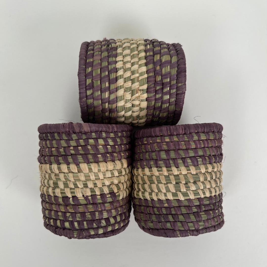 Handwoven Grass Napkin Rings