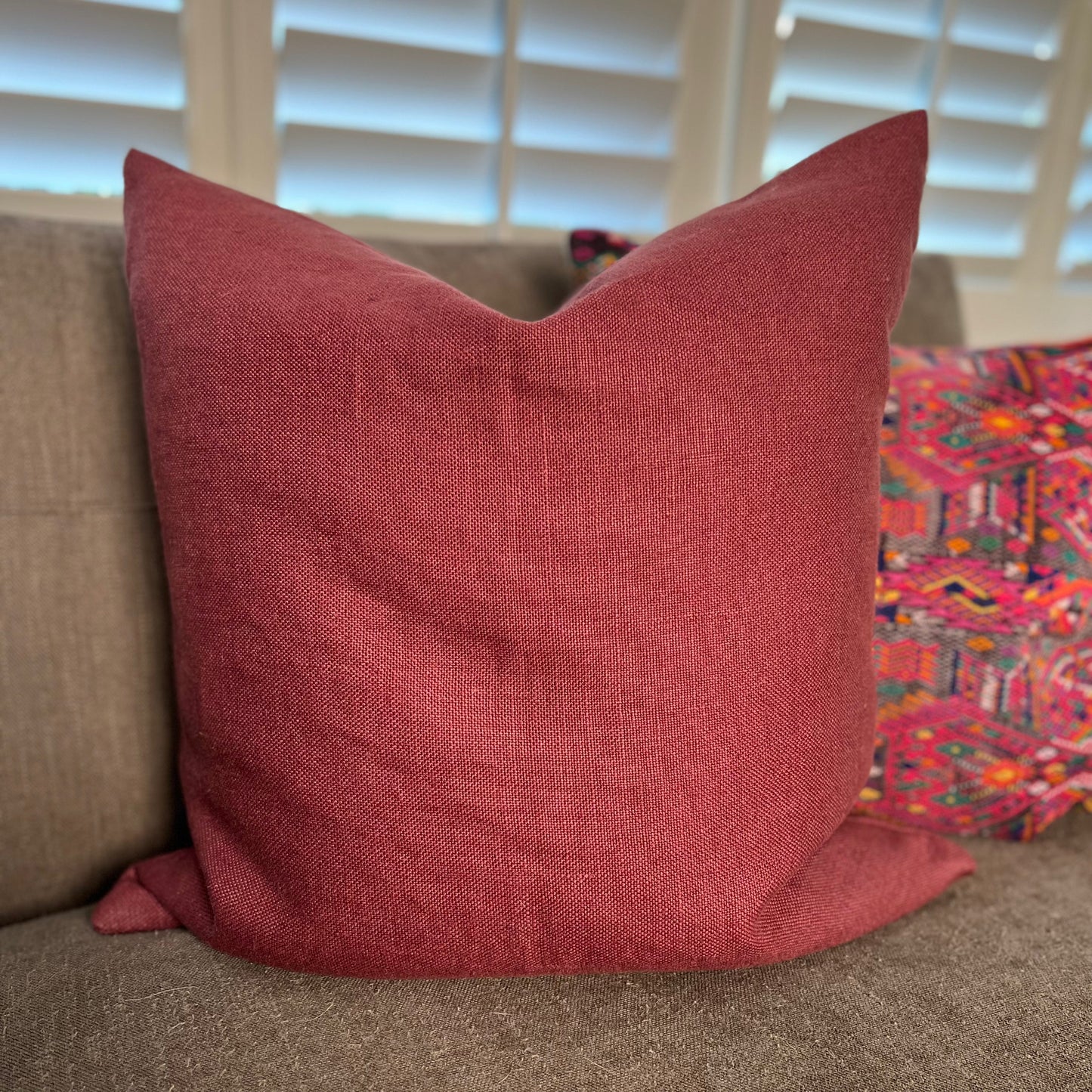 Handmade Linen Throw Pillow