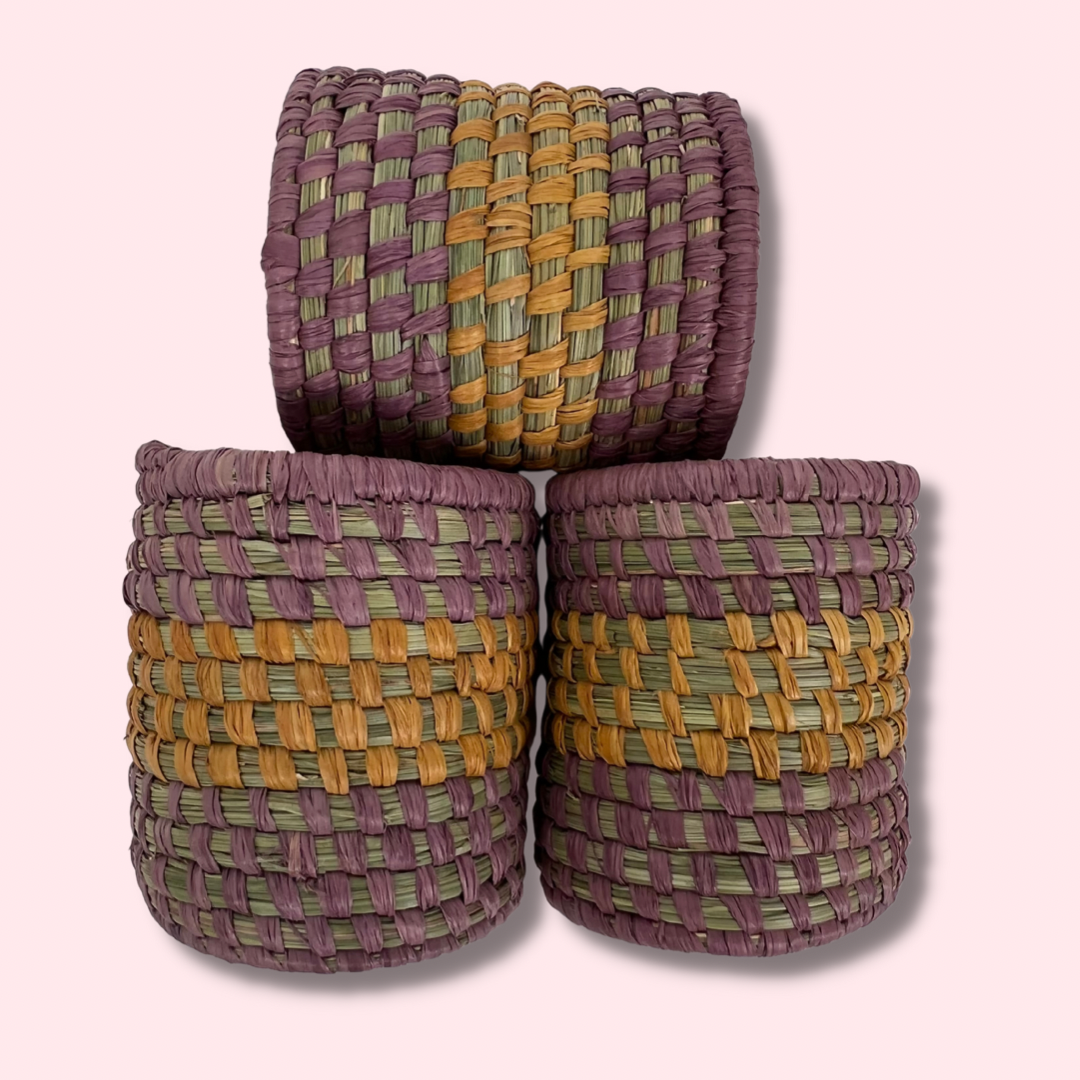 Handwoven Grass Napkin Rings