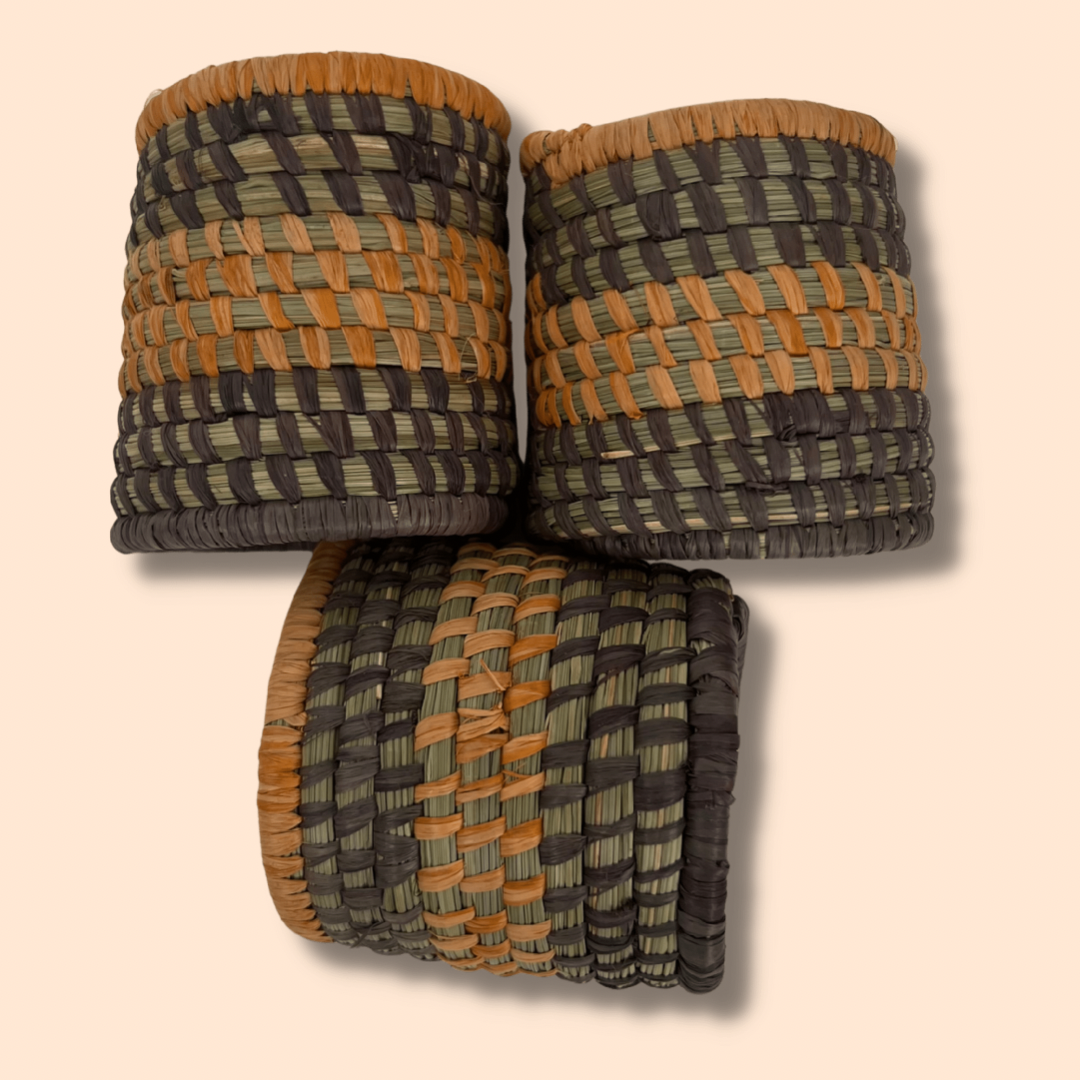 Handwoven Grass Napkin Rings