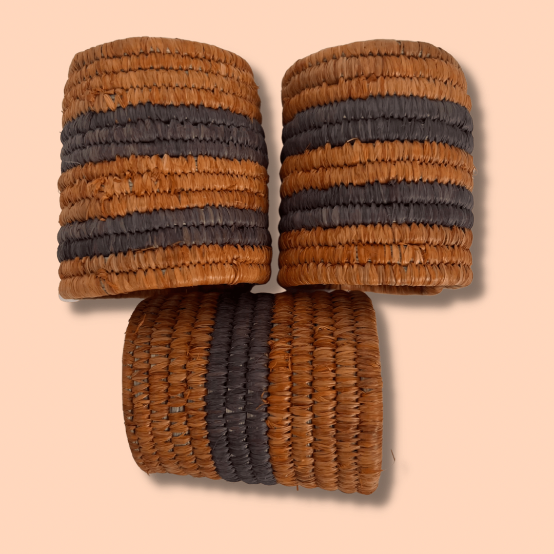 Handwoven Grass Napkin Rings