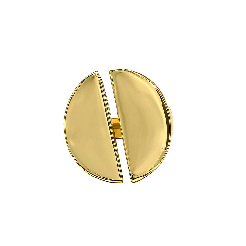 Smooth Disc Half Moon Ring | Imba - EcoDunia